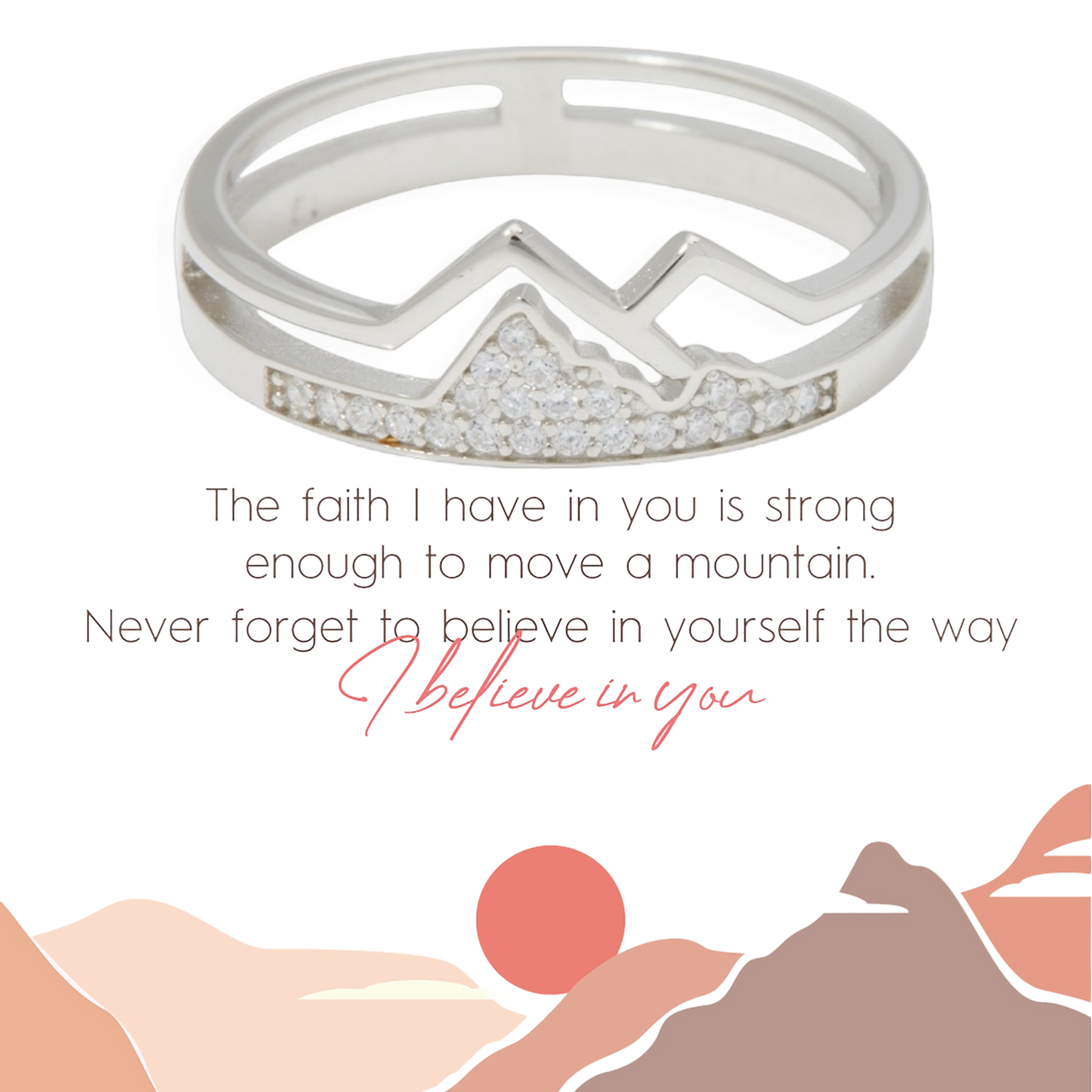 Faith Moves Mountains Pavé Mountain Ring — Vanny Jewels