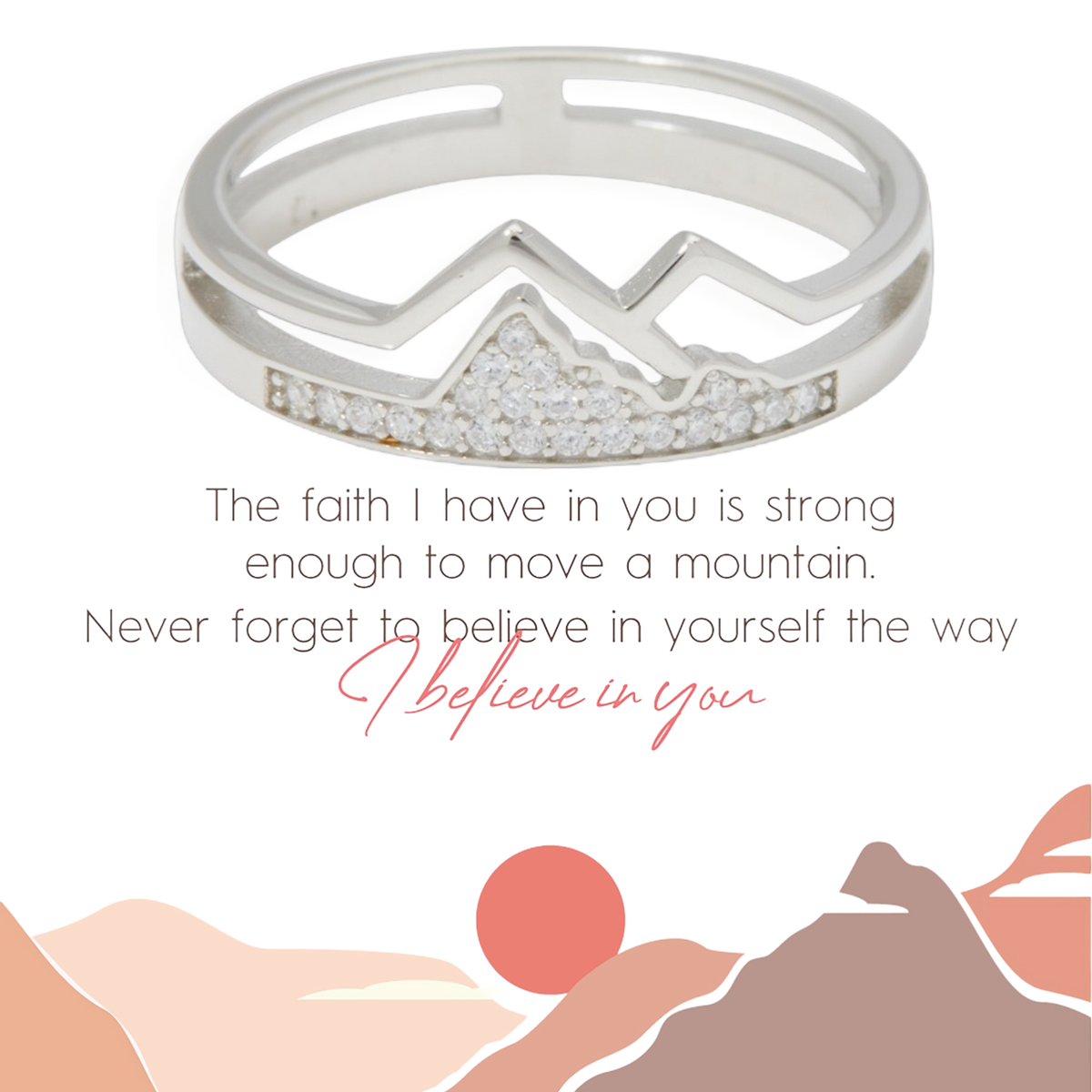 Faith Moves Mountains Pavé Mountain Ring — Vanny Jewels