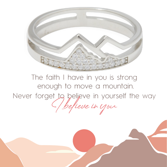 Faith Moves Mountains Pavé Mountain Ring — Vanny Jewels