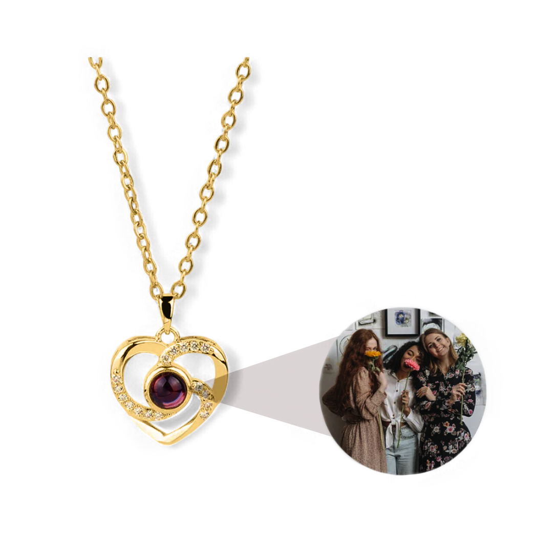 Center of My Heart Pflaster-Foto-Halskette