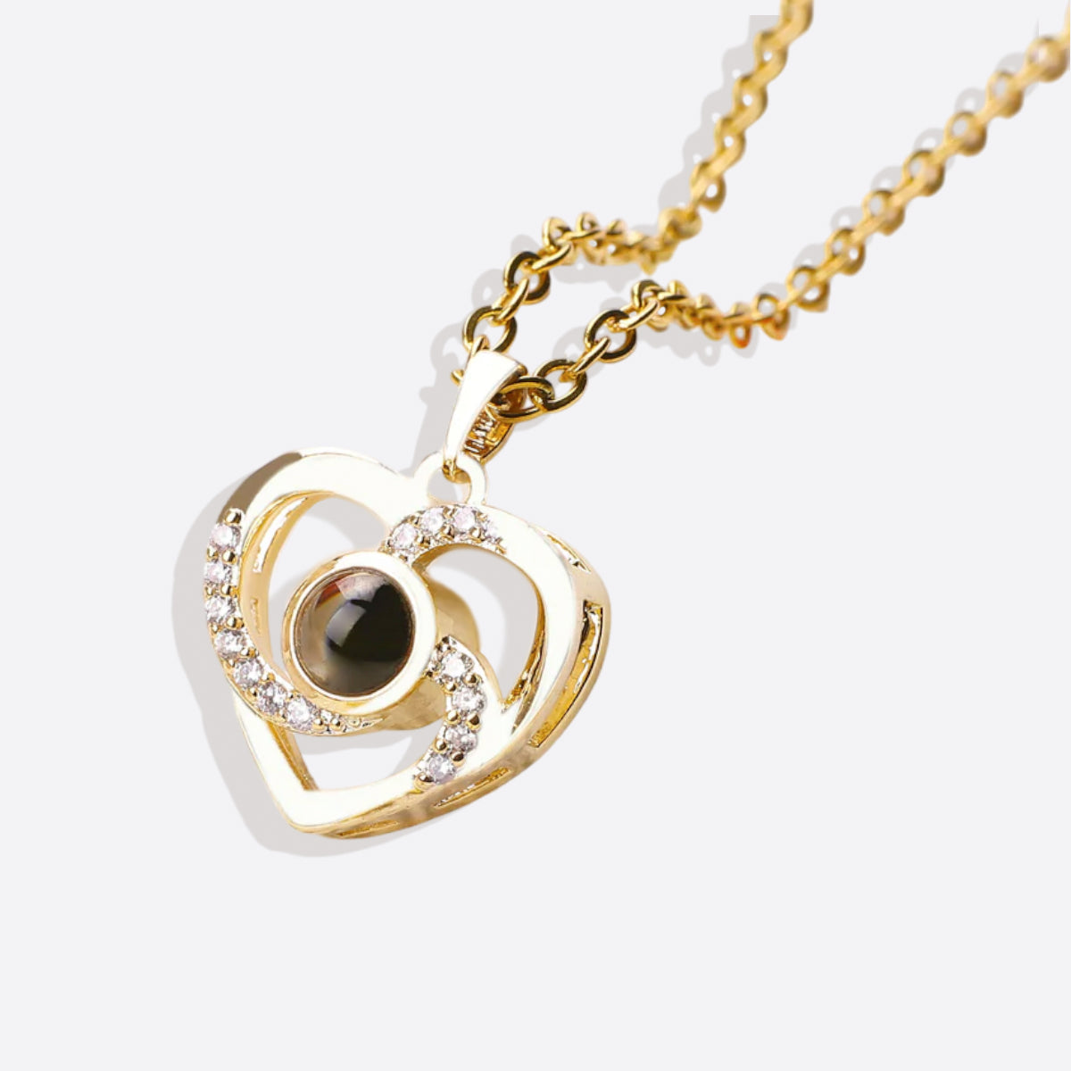 Center of My Heart Pflaster-Foto-Halskette