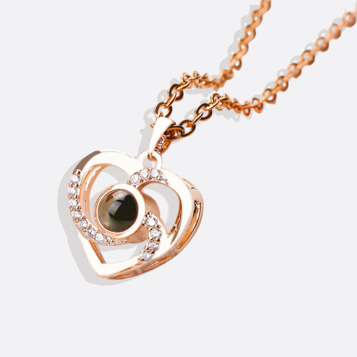 Center of My Heart Pflaster-Foto-Halskette