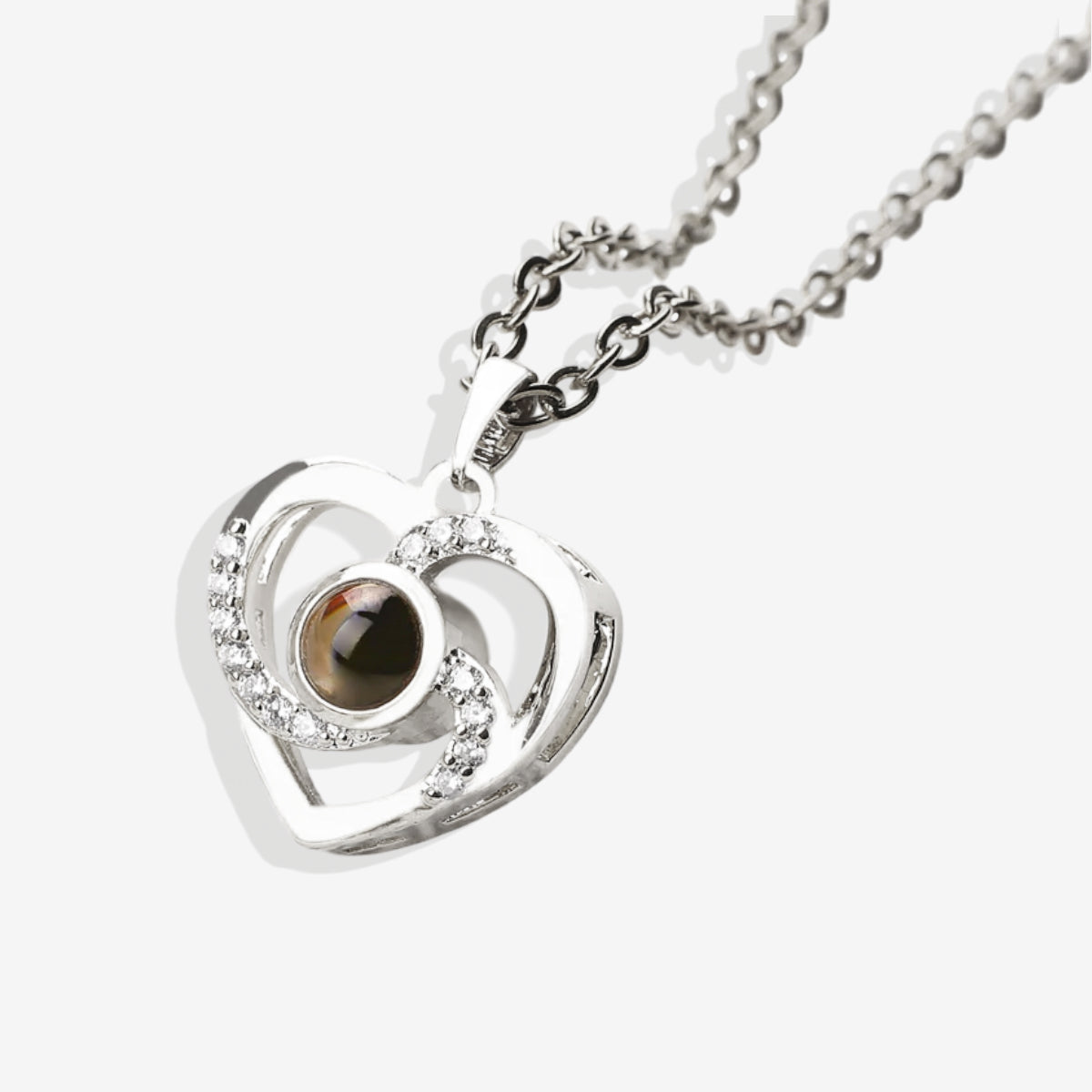 Center of My Heart Pflaster-Foto-Halskette