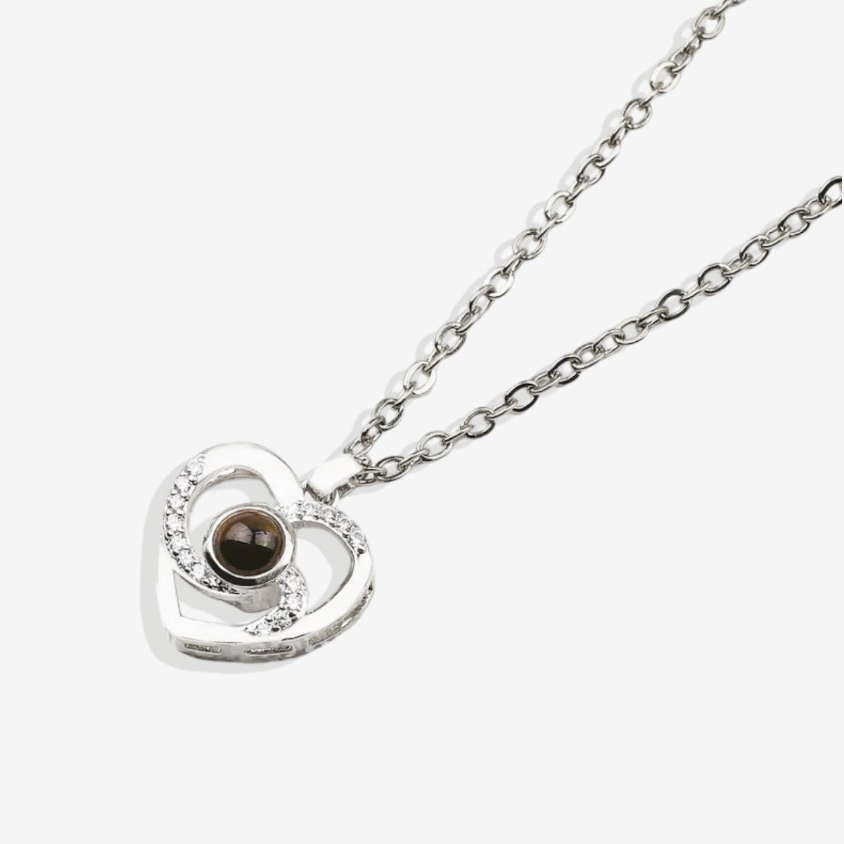 Center of My Heart Pflaster-Foto-Halskette