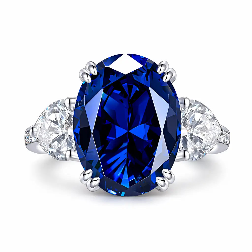 Zaffiro Silver Ring in 925 sterling silver