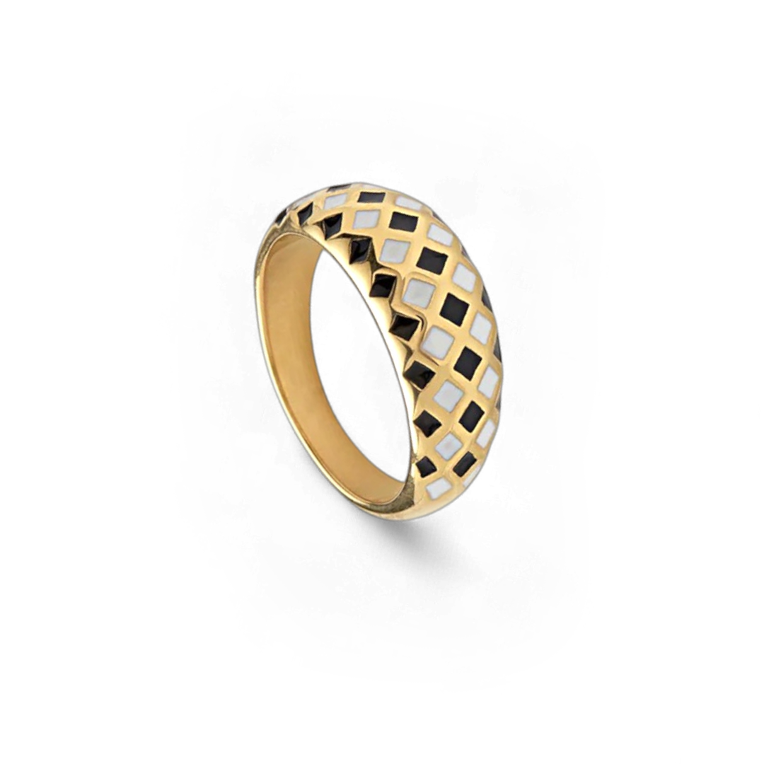 Checkerboard Ring — Vanny Jewels