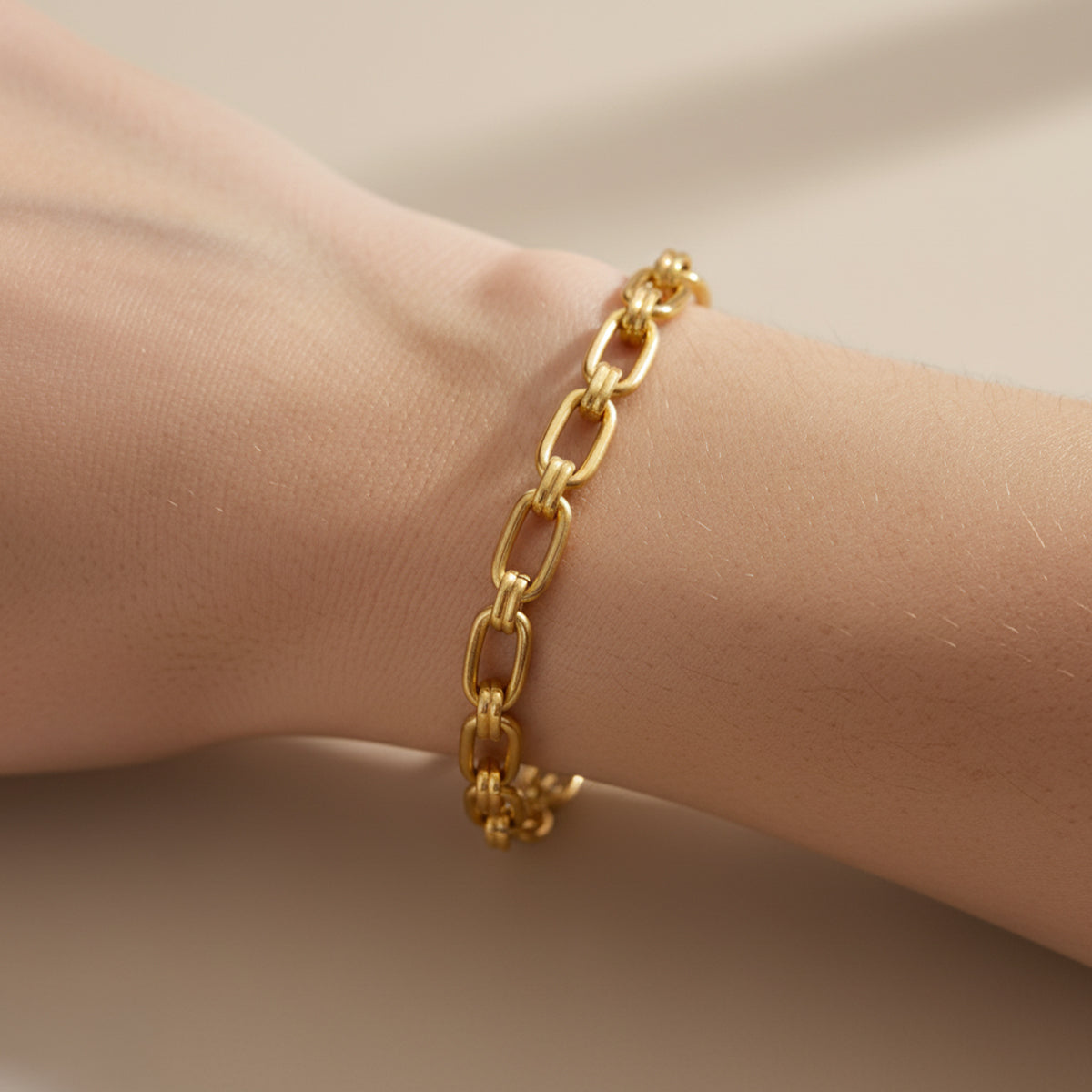 Klobiges Paperclip-Kettenarmband