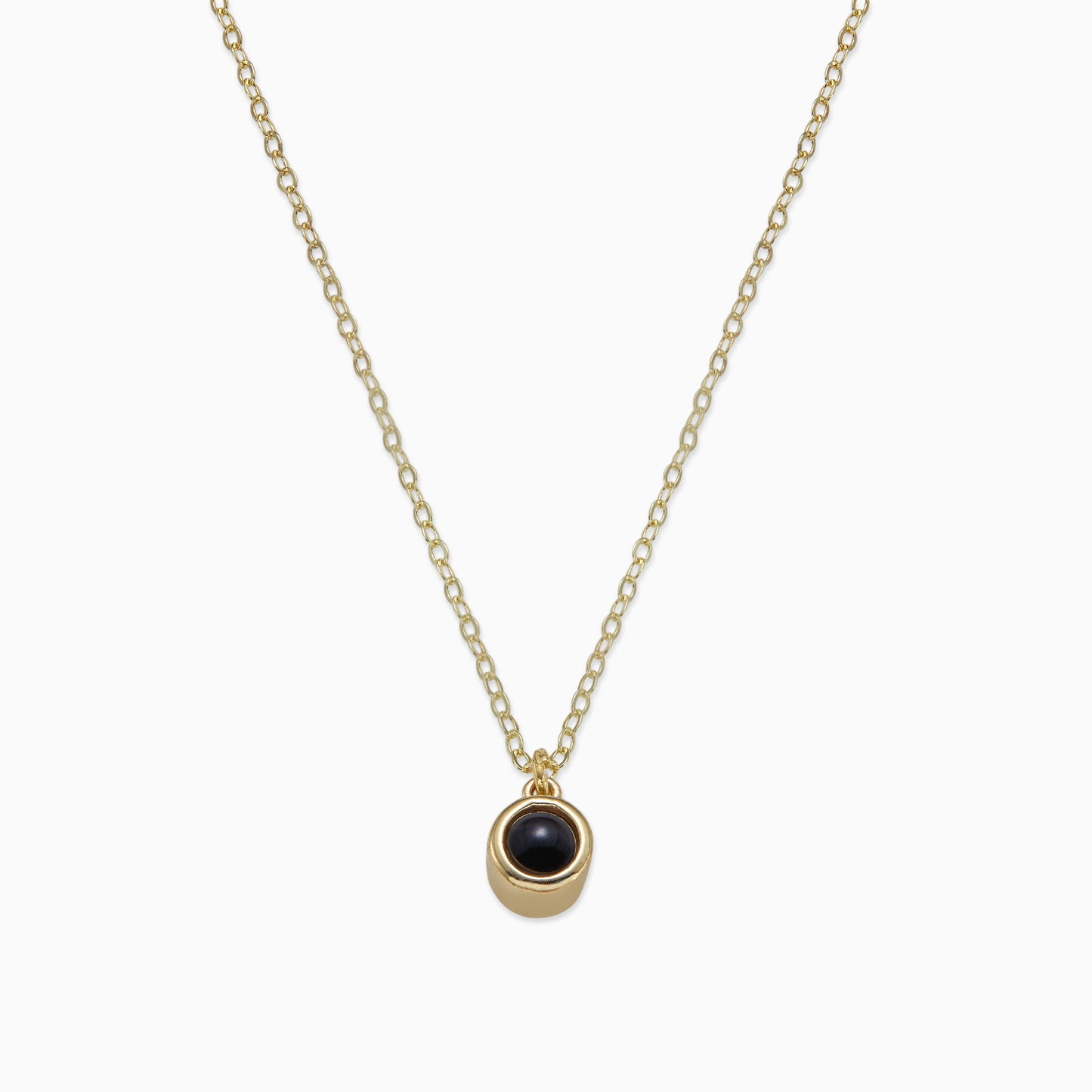 The Classic Photo Necklace in gold tone
