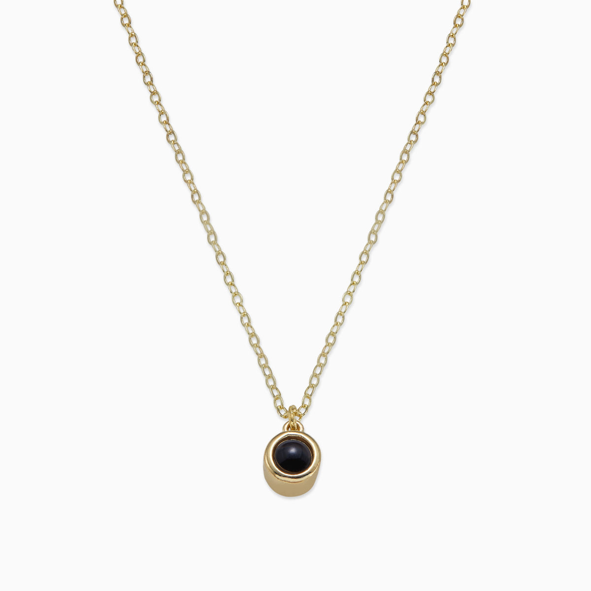 The Classic Photo Necklace in gold tone