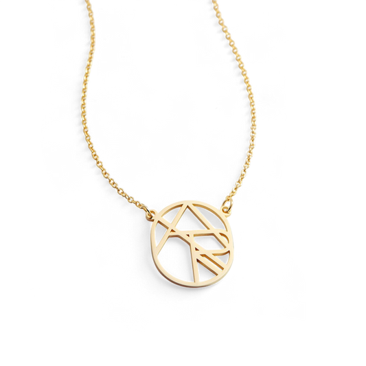 Circular Minimalist Monogram Name Necklace in 925 Sterling Silver — Vanny Jewels