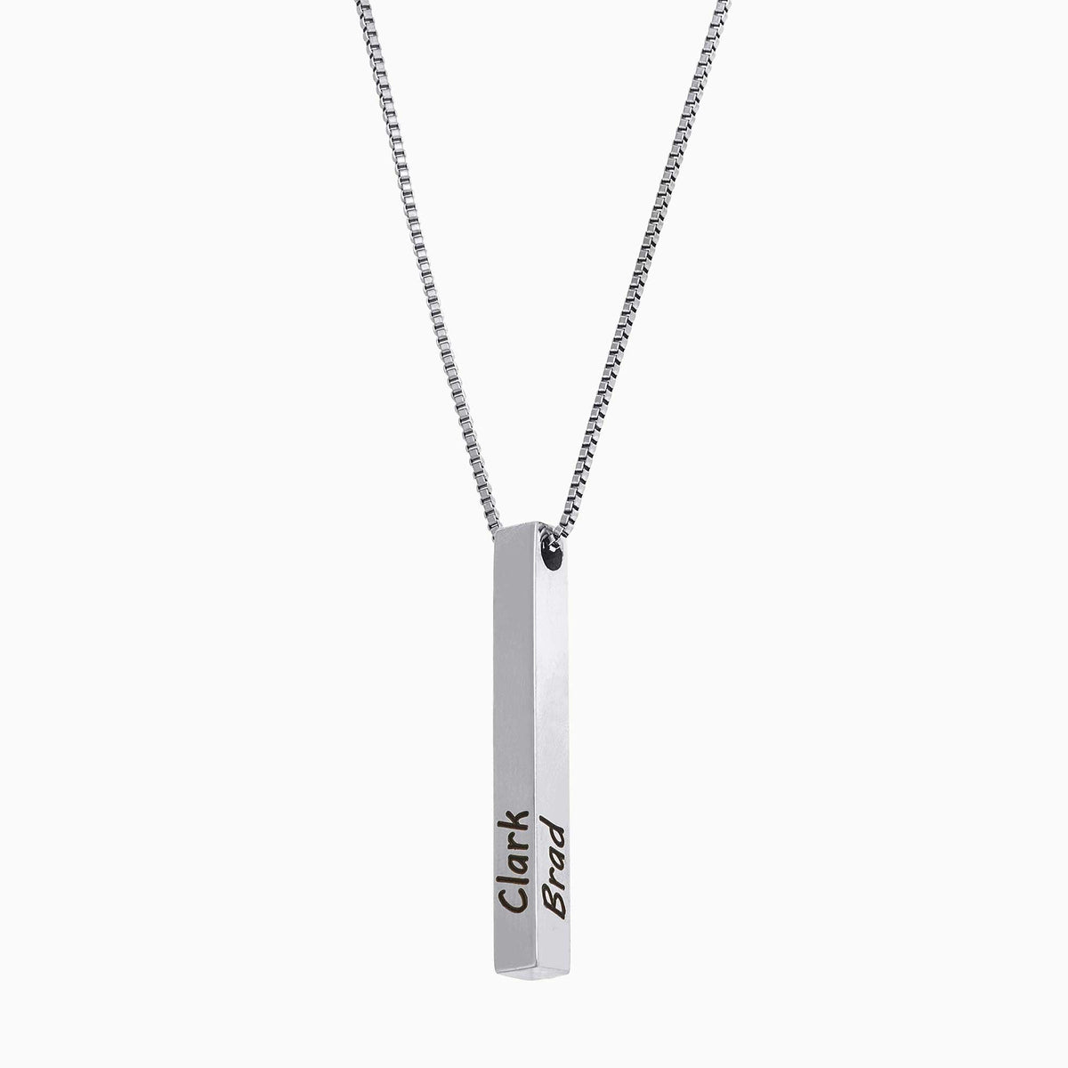Muse Pillar Bar Necklace in 925 sterling silver