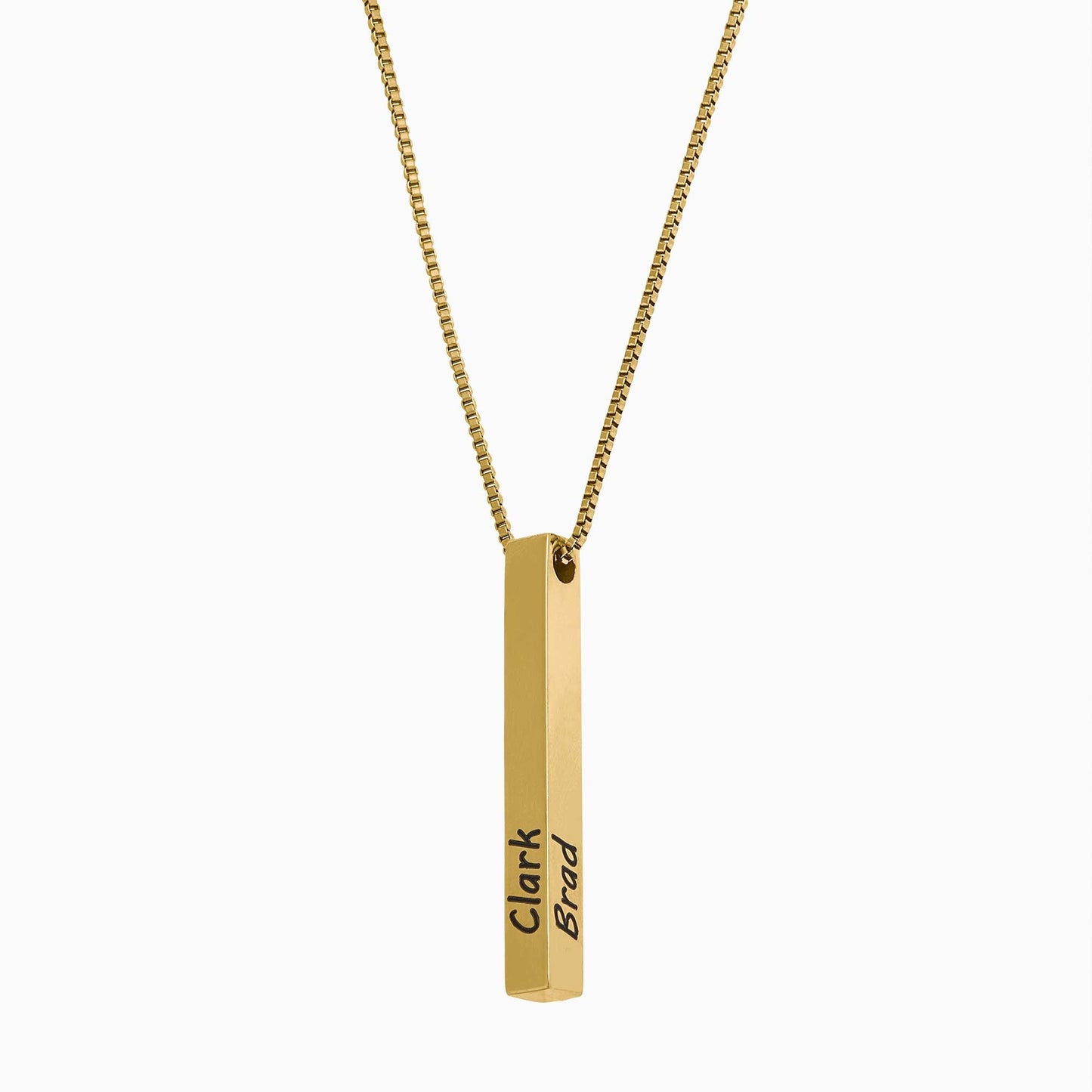 Muse Pillar Bar Necklace in gold tone