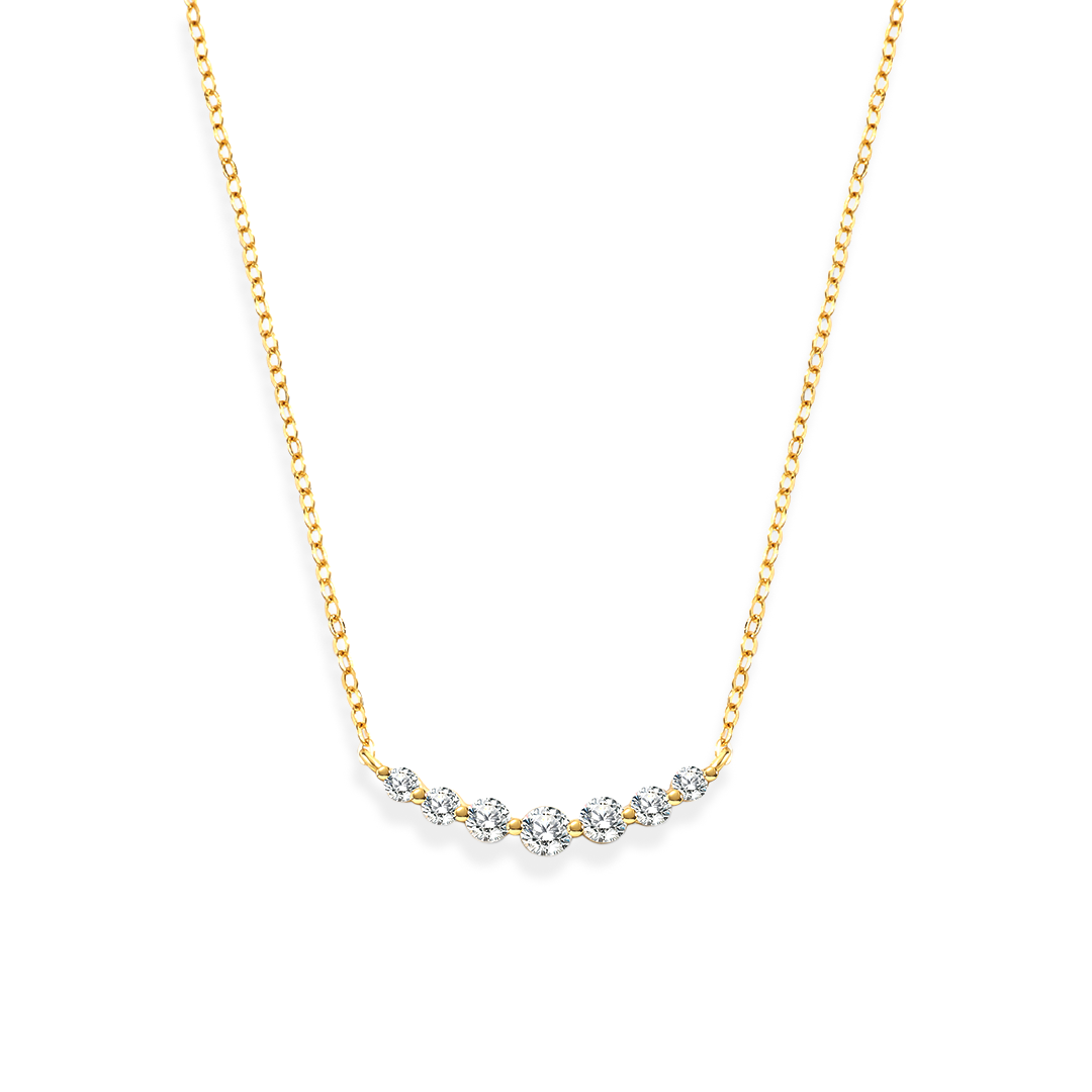 Classic Arc Diamond Necklace in 925 Sterling Silver — Vanny Jewels