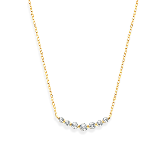 Classic Arc Diamond Necklace in 925 Sterling Silver — Vanny Jewels