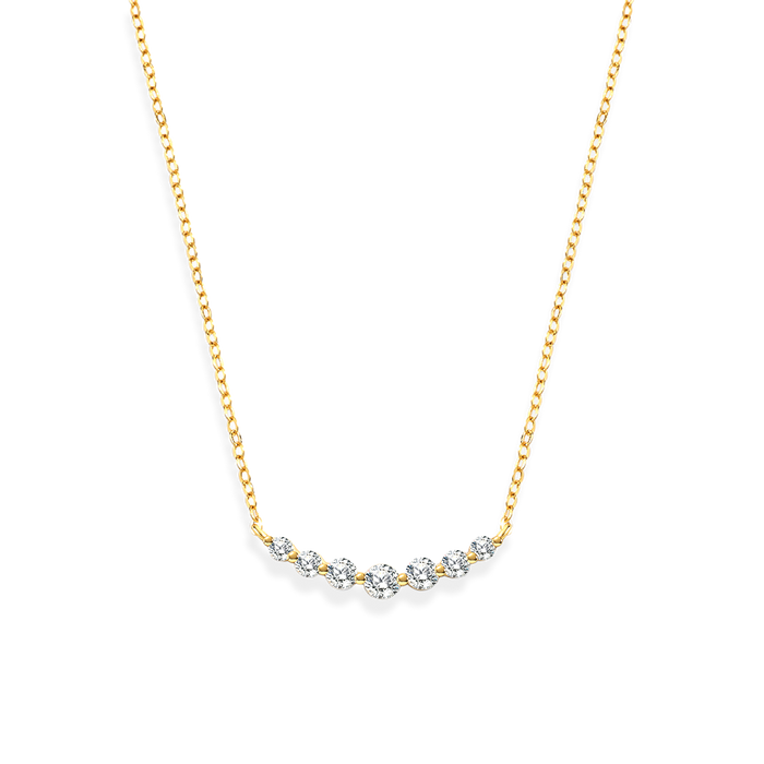 Classic Arc Diamond Necklace in 925 Sterling Silver — Vanny Jewels