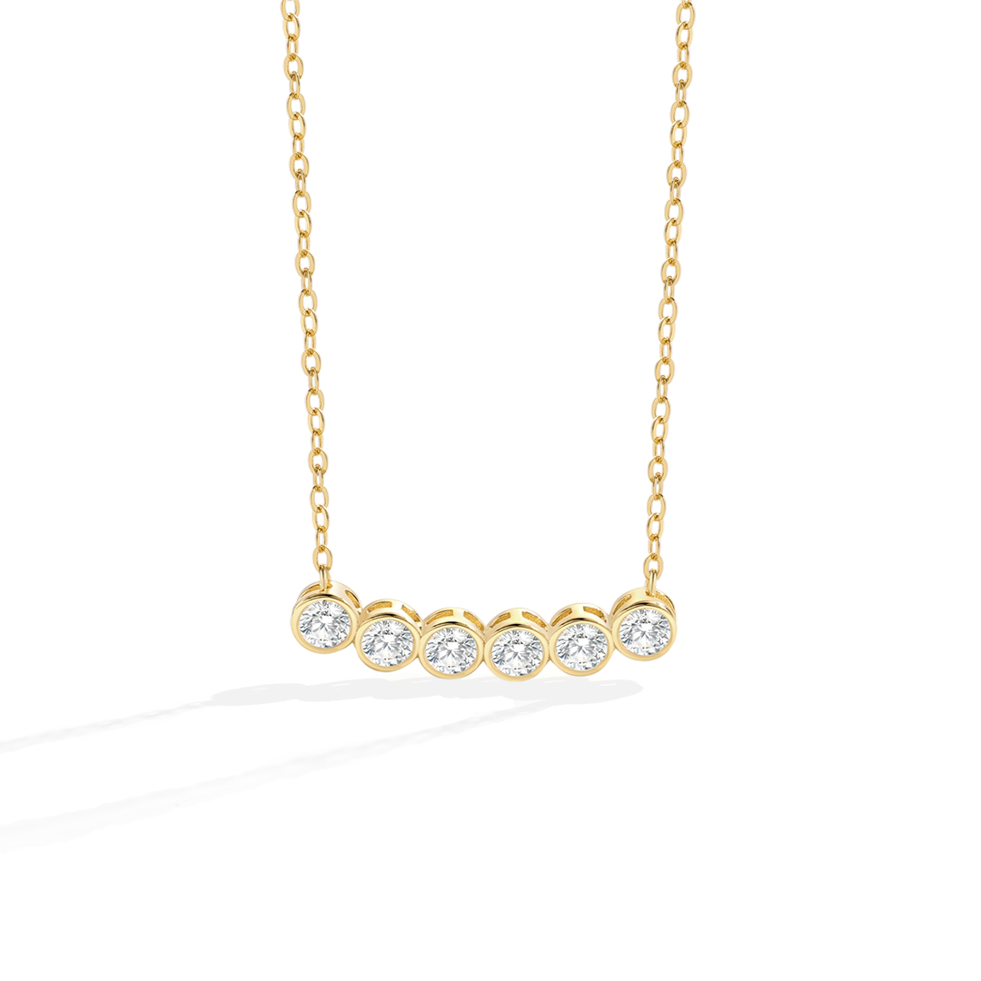 Classic Bezel-Set Diamond Necklace — Vanny Jewels