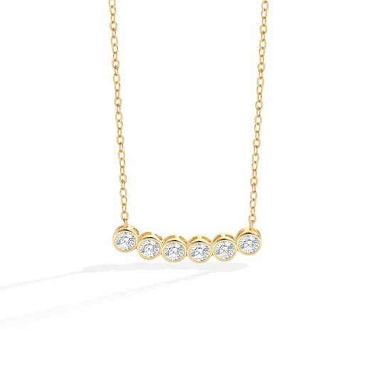 Classic Bezel-Set Diamond Necklace — Vanny Jewels