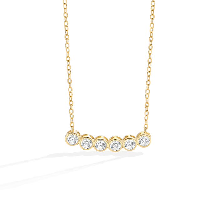 Classic Bezel-Set Diamond Necklace — Vanny Jewels