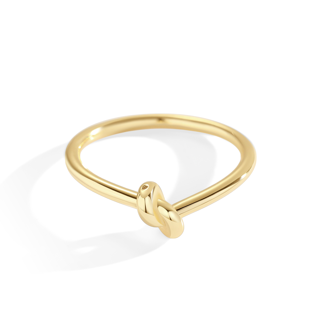 Klassischer Goldknotenring