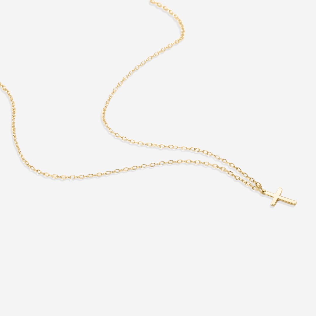 Classic Cross Necklace in gold tone