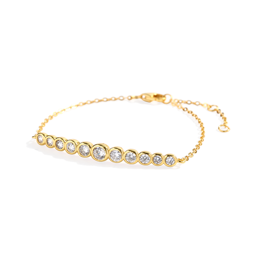 Graduated Bezel Bracelet — Vanny Jewels