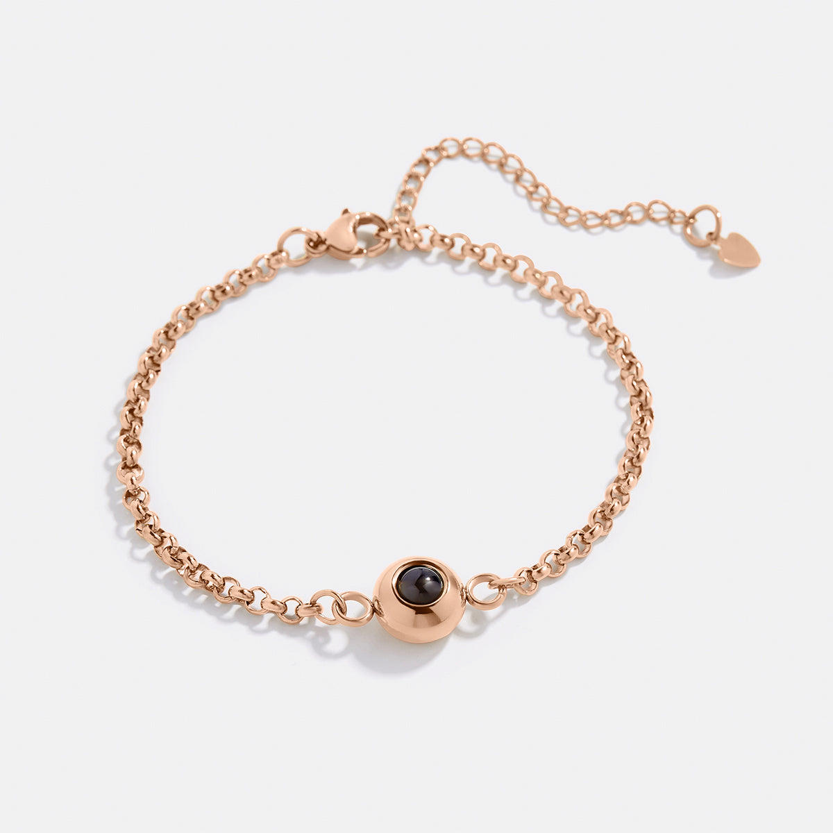 Classic Photo Bracelet in rose gold tone