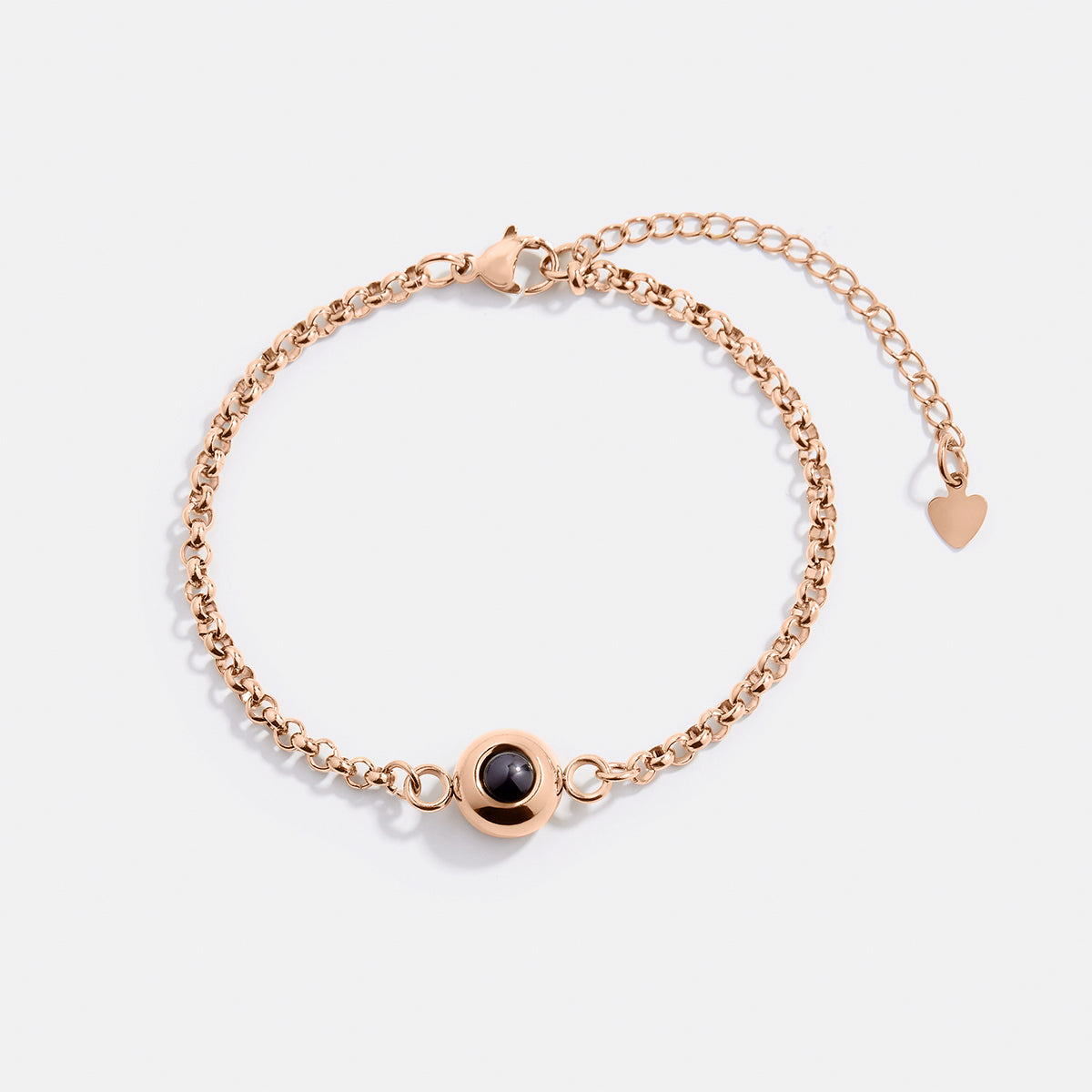 Classic Photo Bracelet in rose gold tone