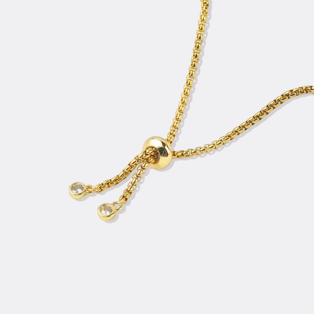 Clover Custom Name Bracelet in gold tone