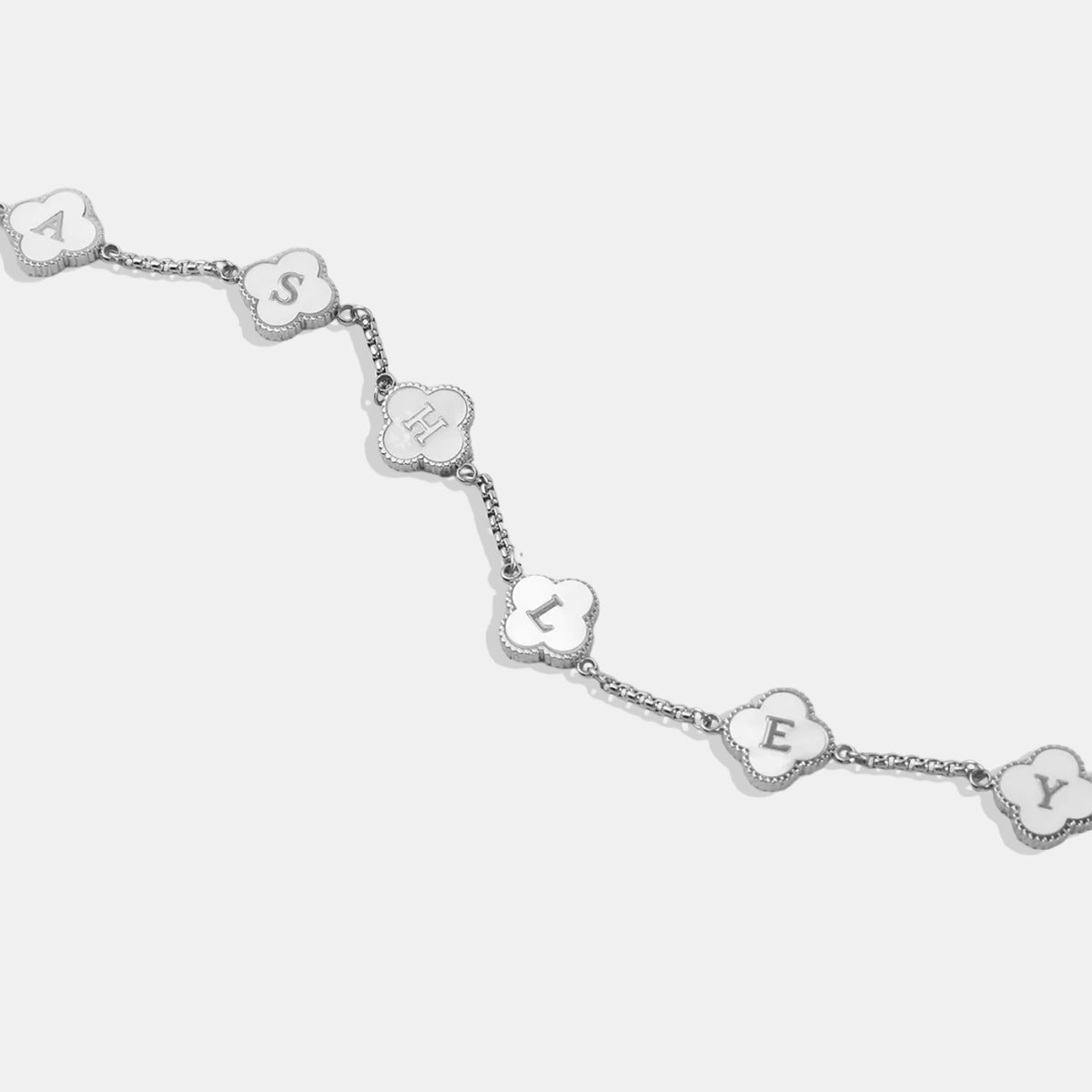 Clover Custom Name Necklace in 925 sterling silver