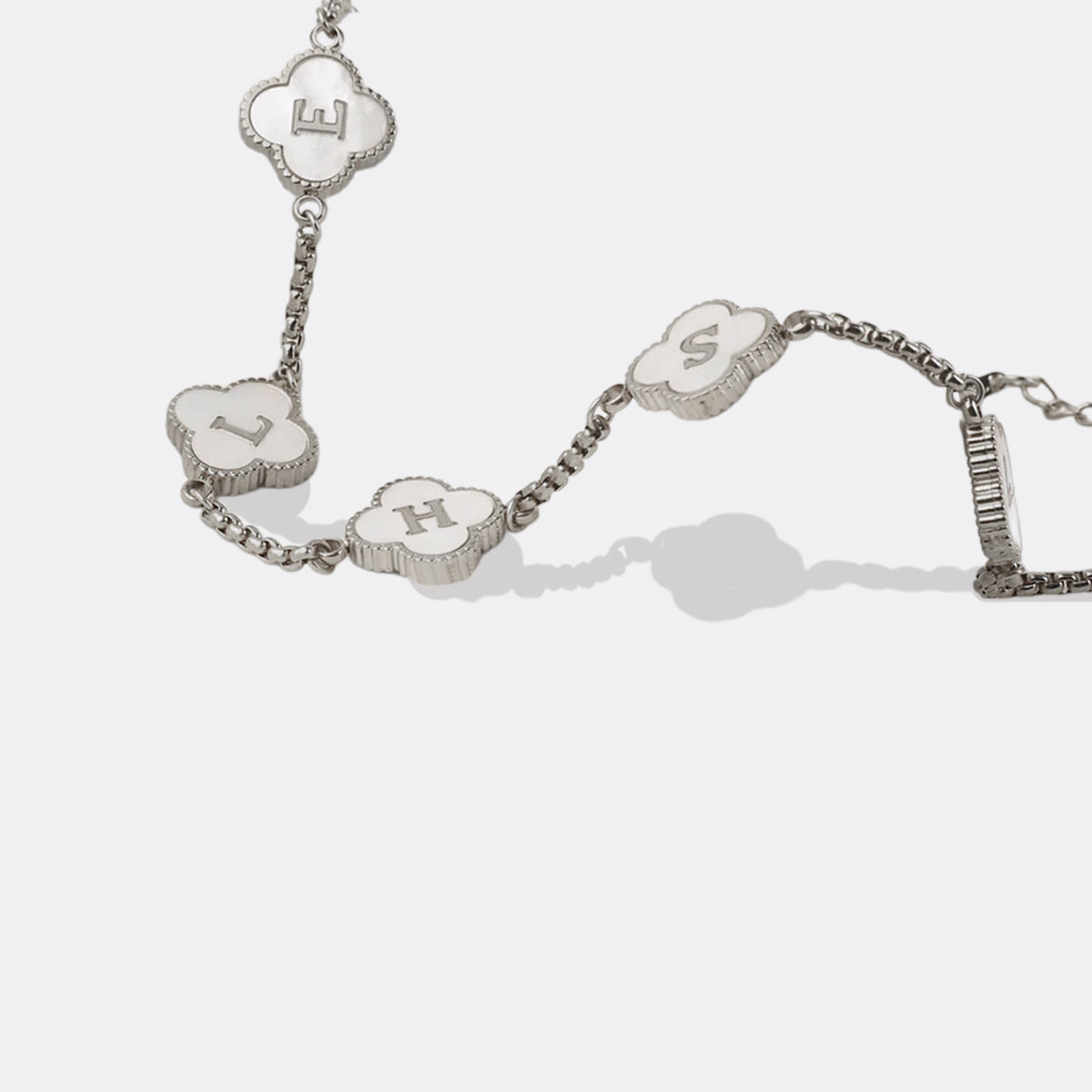 Clover Custom Name Necklace in 925 sterling silver