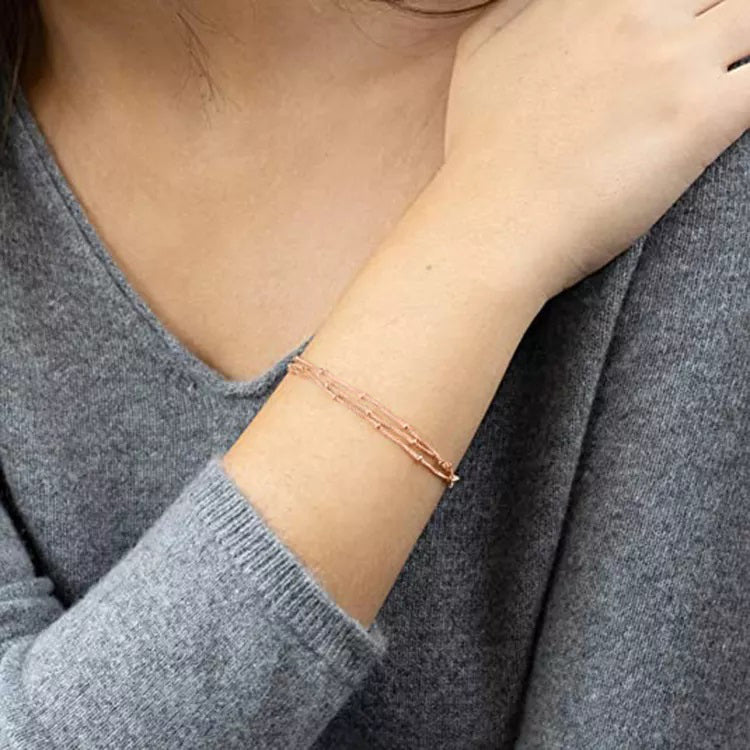 Triple Layer Satellite Chain Bracelet