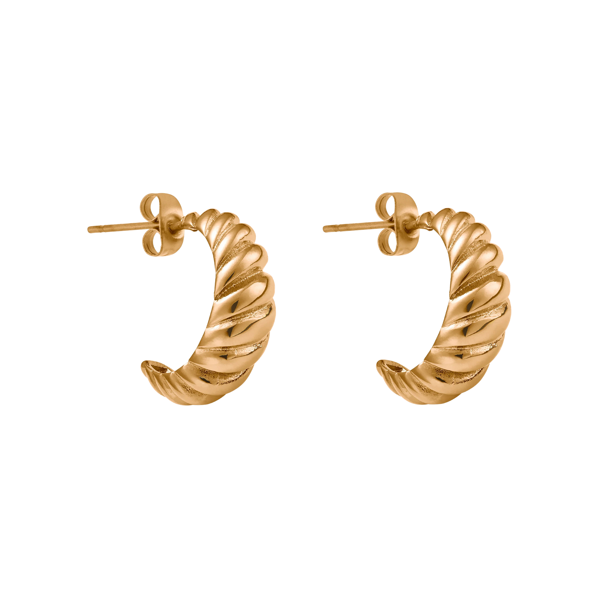 Croissant Dome Hoops earrings — Vanny Jewels