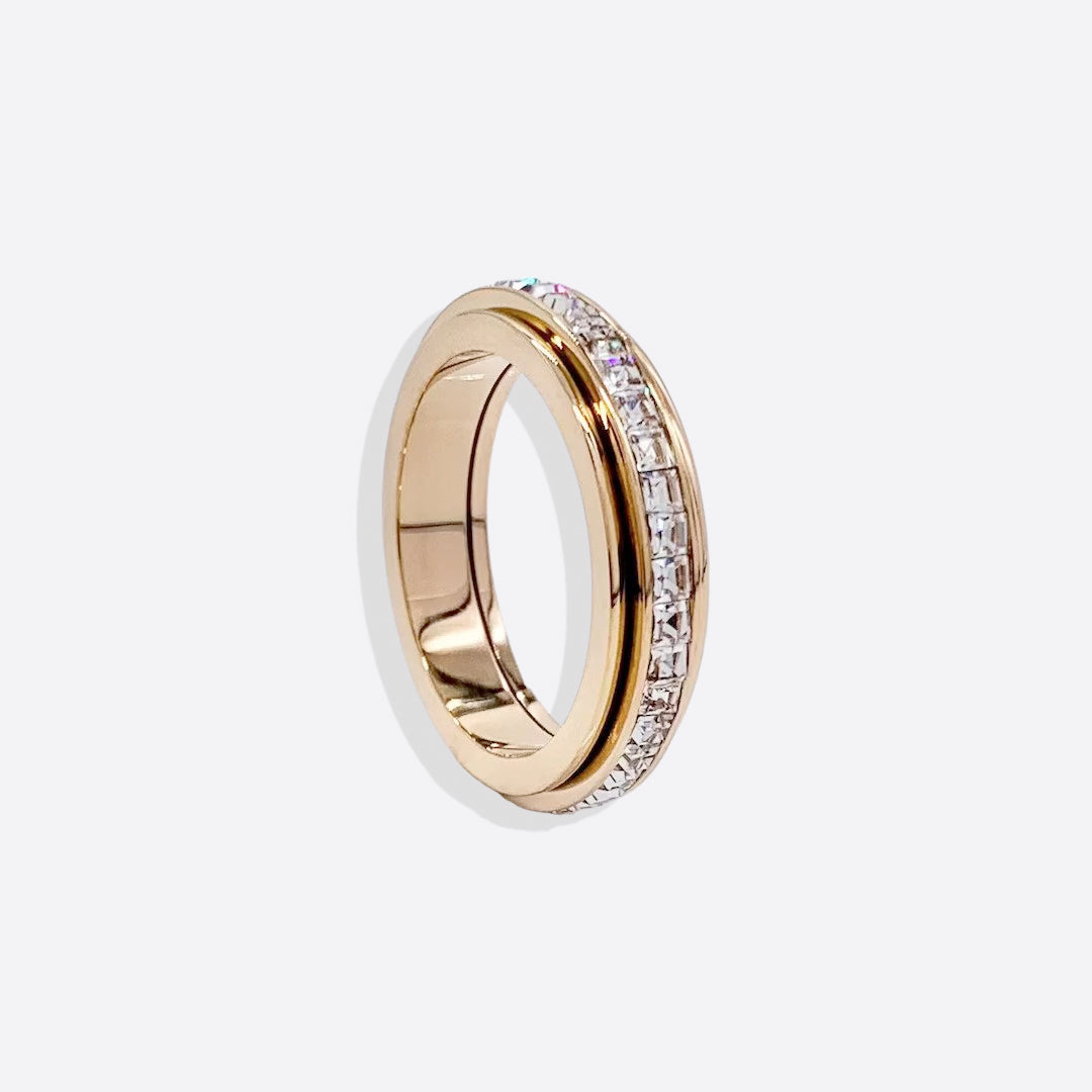 Kristall-Statement-Fidget-Ring