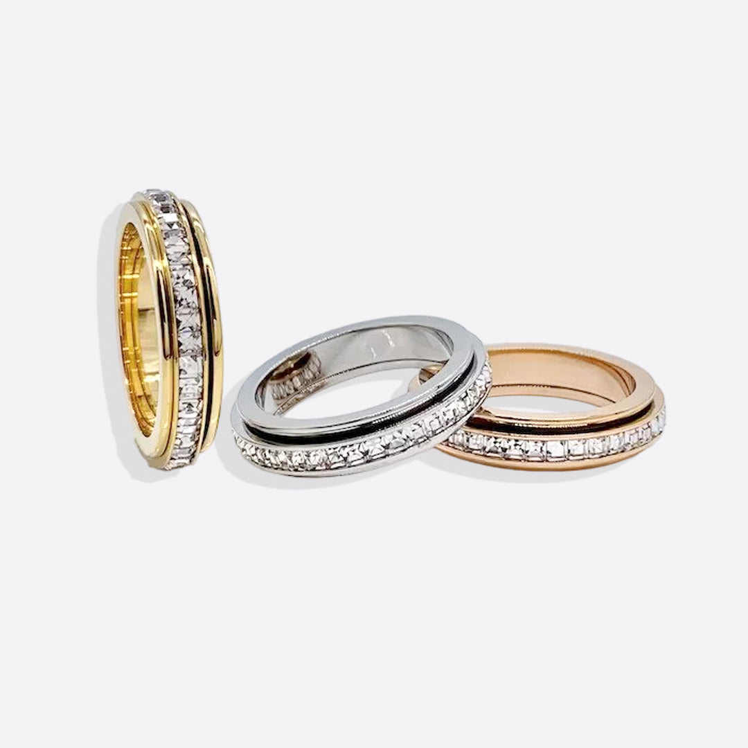 Kristall-Statement-Fidget-Ring