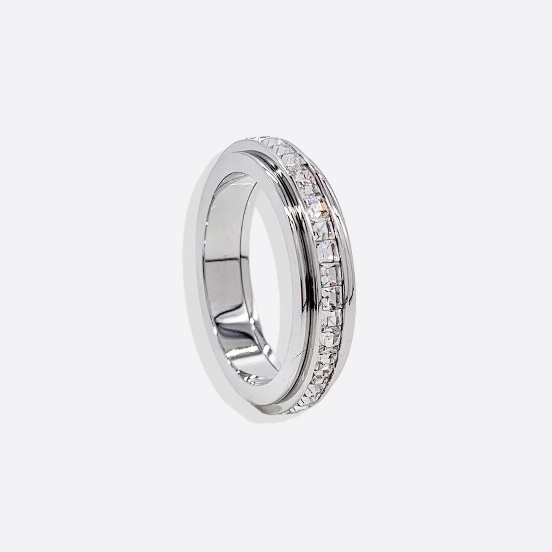Kristall-Statement-Fidget-Ring