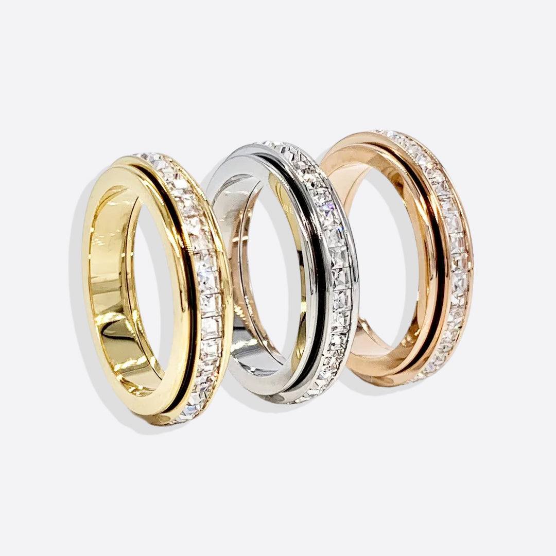 Kristall-Statement-Fidget-Ring