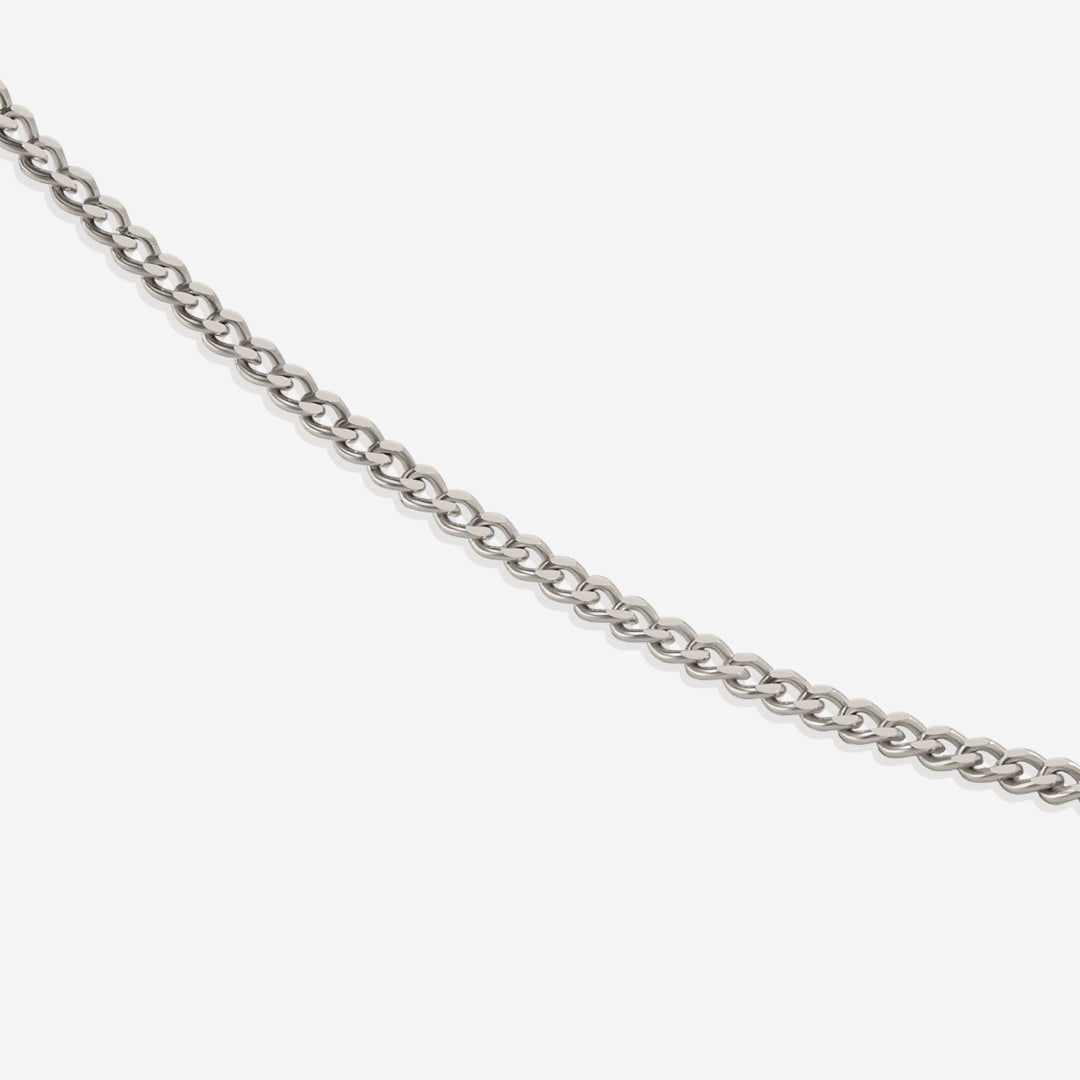 Curb Chain Anklet in 925 sterling silver