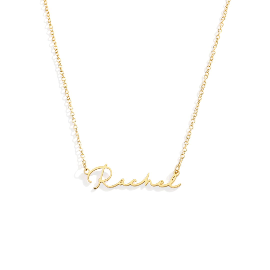 Classic Name Necklace in 18k Gold — Vanny Jewels