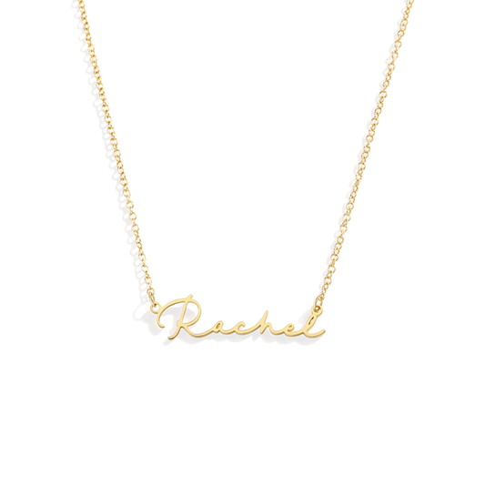 Classic Name Necklace in 18k Gold — Vanny Jewels