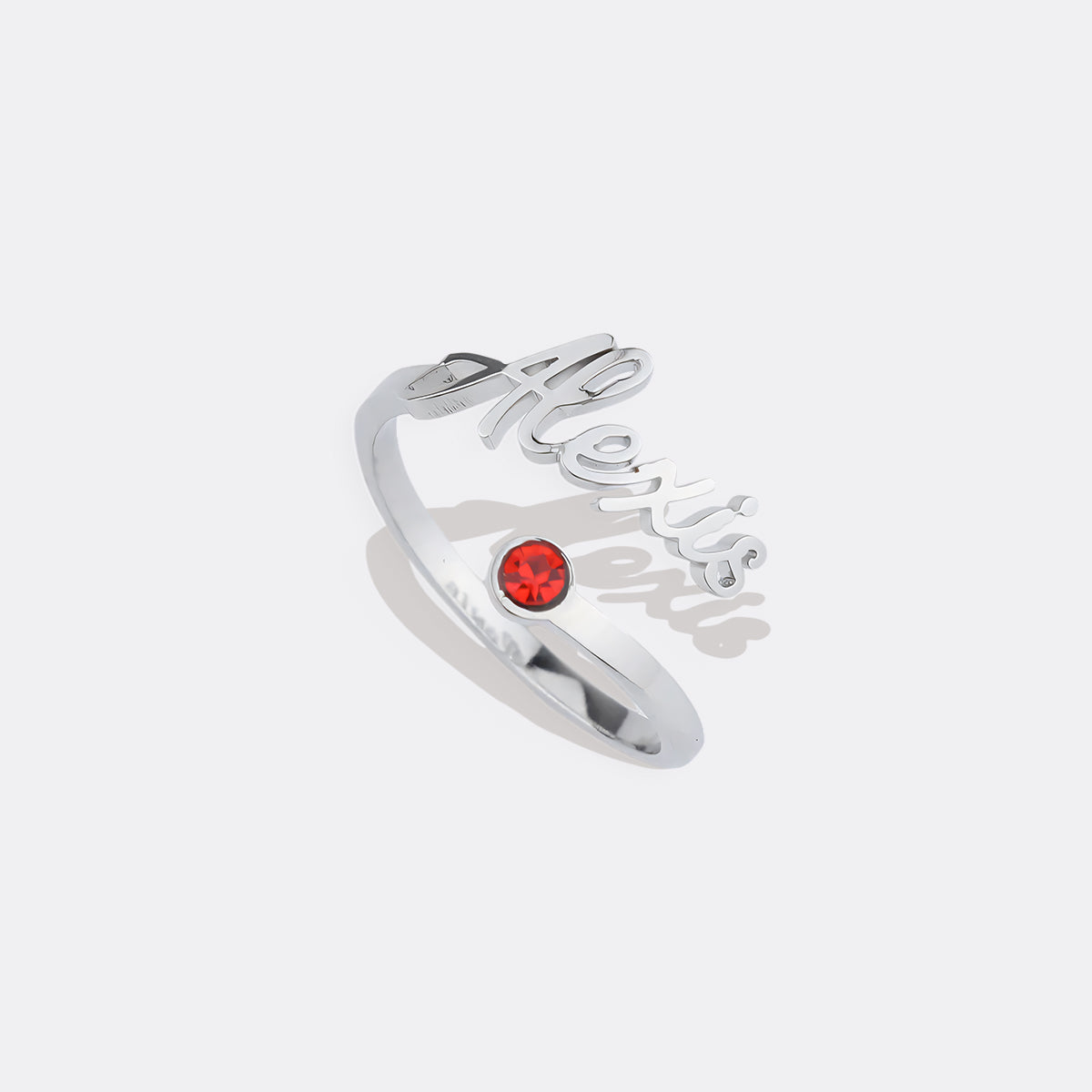 Custom Name Birthstone Ring