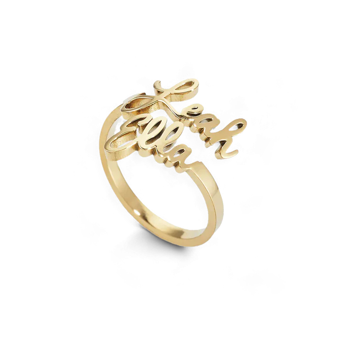 Double Name Ring in 925 Sterling Silver — Vanny Jewels