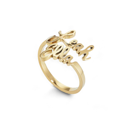 Double Name Ring in 925 Sterling Silver — Vanny Jewels