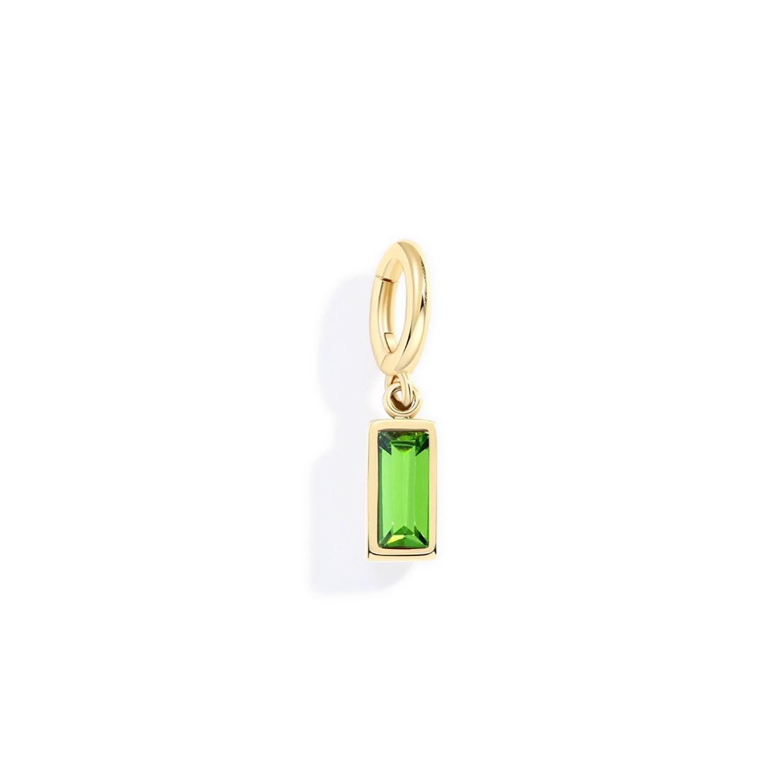 Dainty Baguette Birthstone Charm