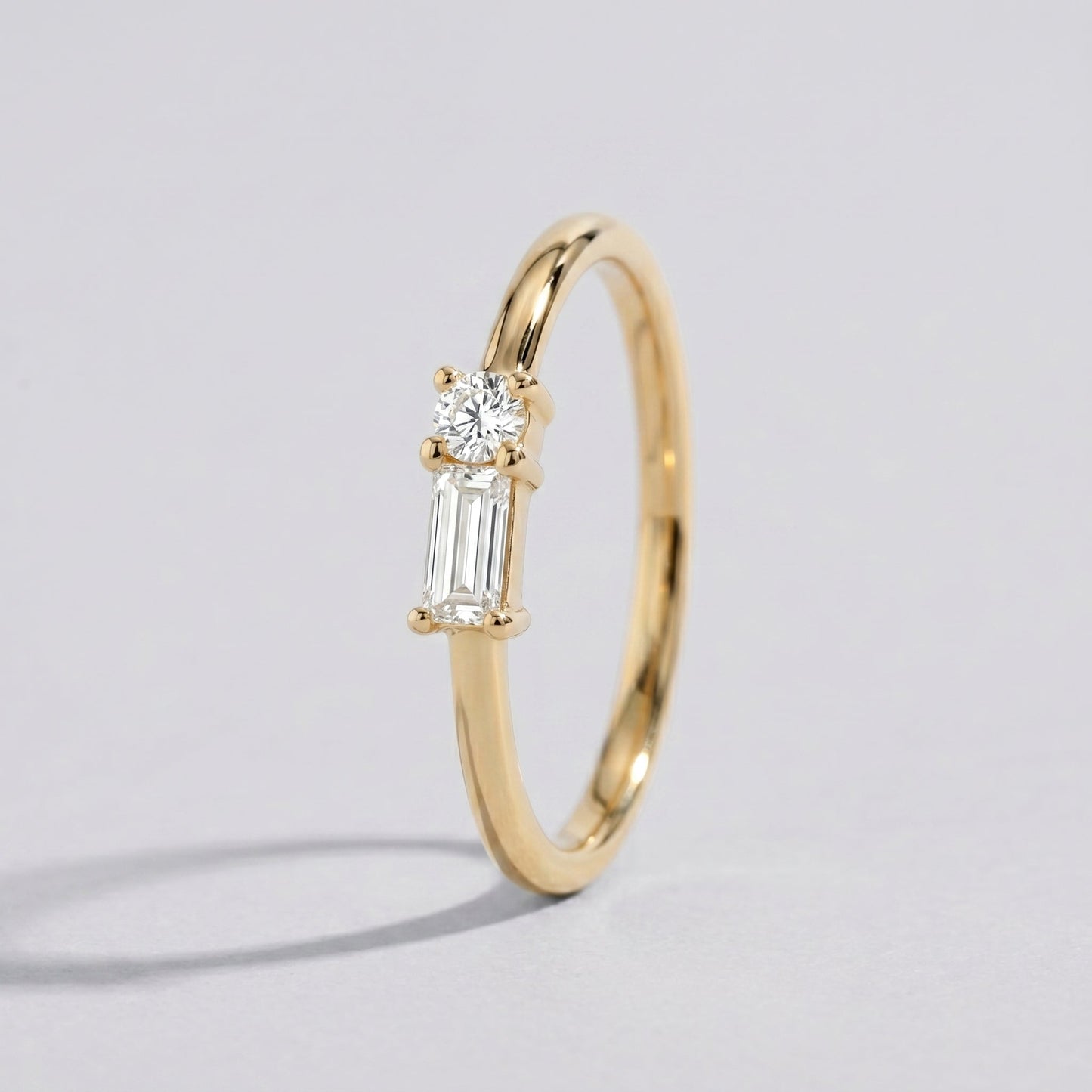 Dainty Baguette Ring, flat lay detail