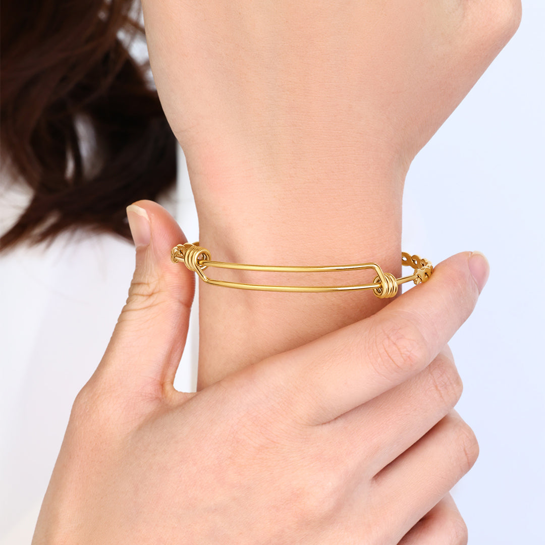 Zierliches verstellbares geflochtenes Armband