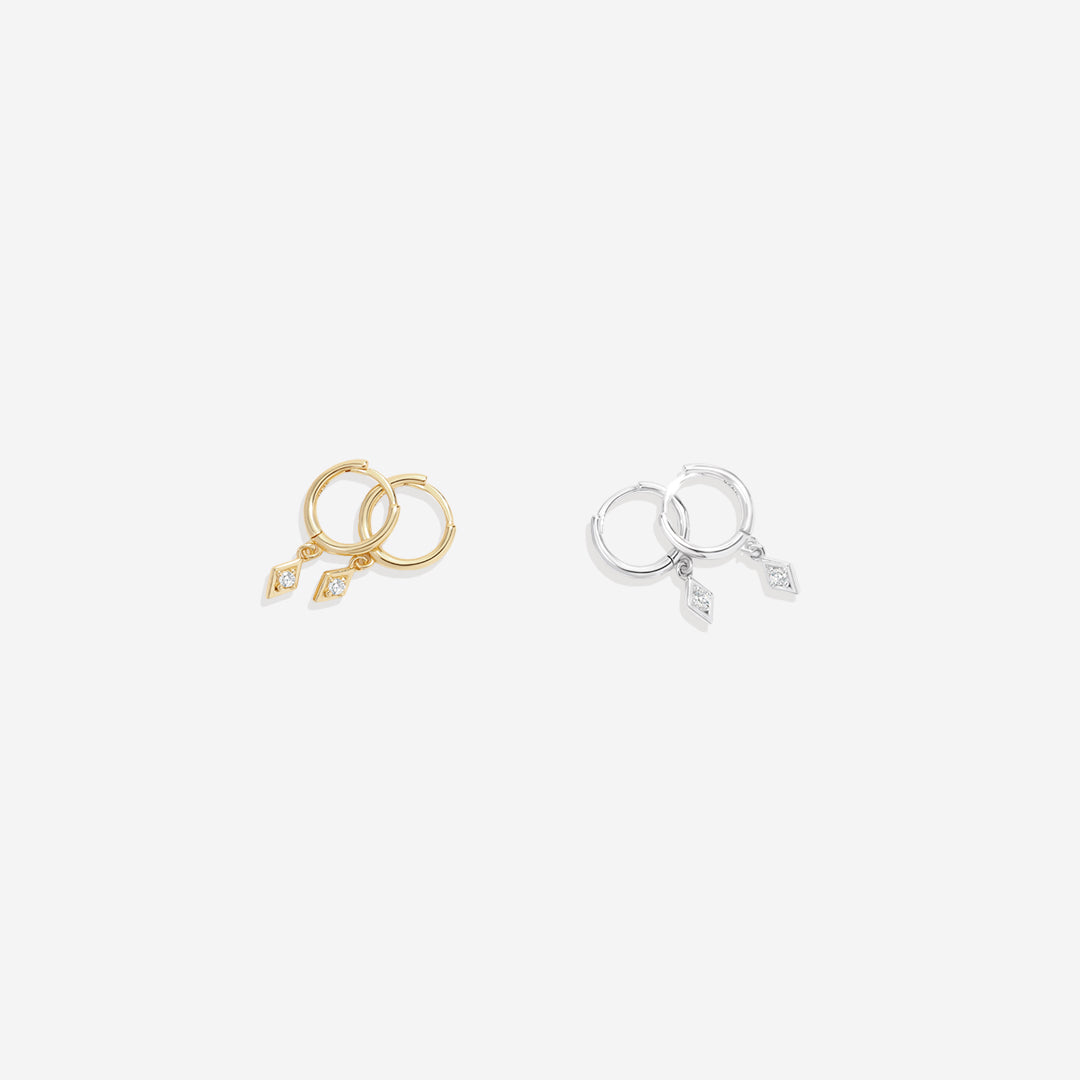 Zierliche Diamant-Charm-Ohrringe