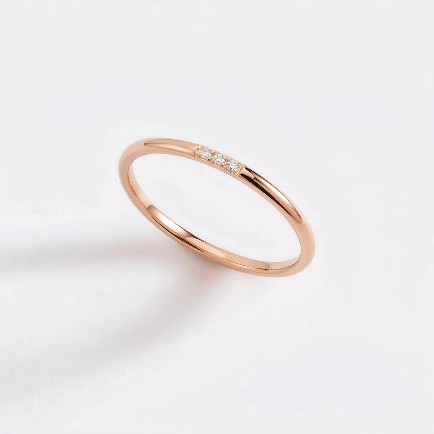 Zierlicher Diamanten-Stapelring