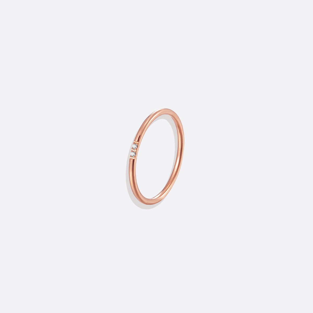 Zierlicher Diamanten-Stapelring
