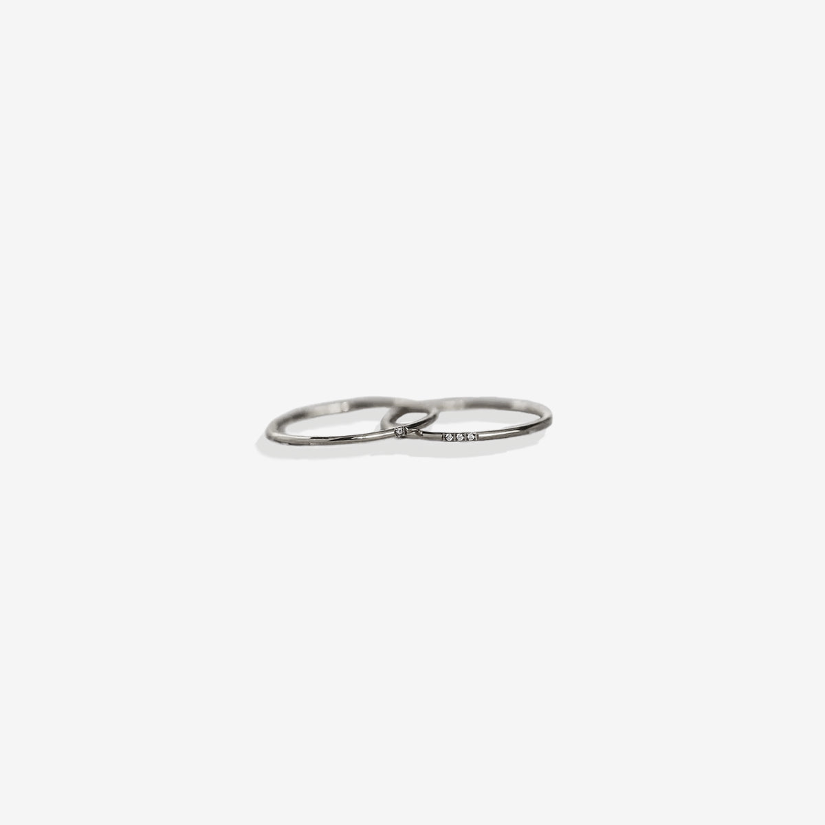 Zierlicher Diamanten-Stapelring