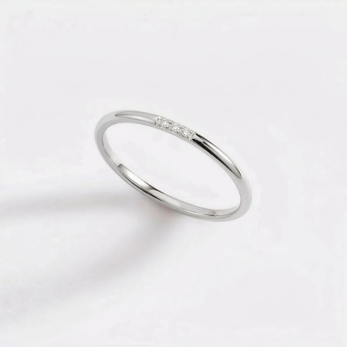 Zierlicher Diamanten-Stapelring
